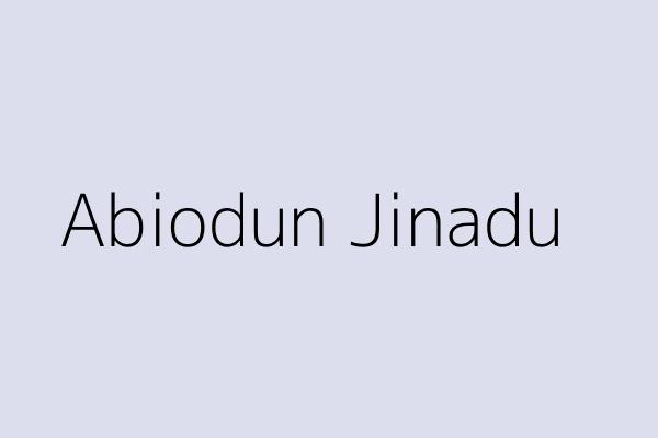 Abiodun Jinadu 